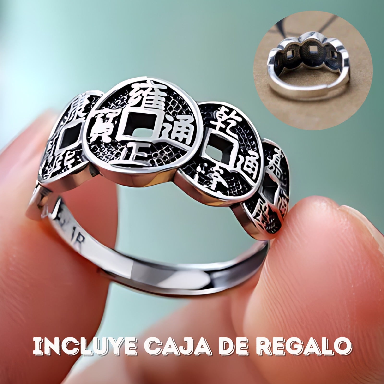 Anillo Masculino de los 5 Emperadores – Poder, Protección y Prosperidad  COMPRE 1 y LLEVE 2