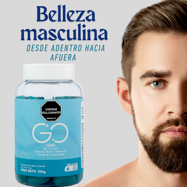 GO HAIR - VITAMINAS PARA LA BELLEZA MASCULINA/ FRETE GRATIS+ CONTRA ENTREGA