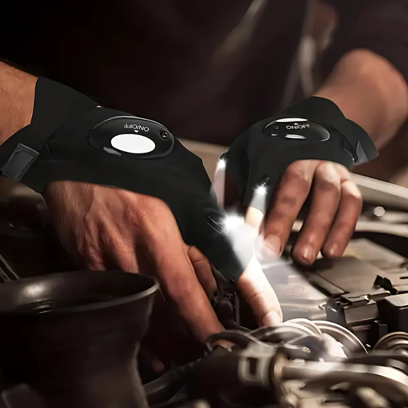 🔥 🔥 GUANTES DE LUZ NOCTURNA CON LINTERNA LED IMPERMEABLE - ¡ILUMINACIÓN PRÁCTICA Y MANOS LIBRES! ¡COMPRA 1 Y LLÉVATE 2! 🚀 🔥